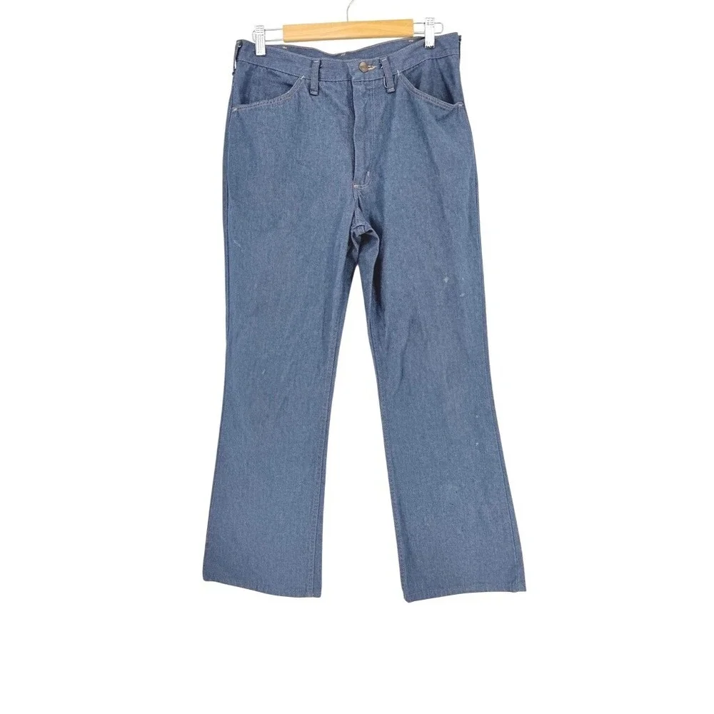 Wrangler Vintage Bootcut Jeans‎ 70s Blue Denim Mens 32x30 Western Cowboy Hippie